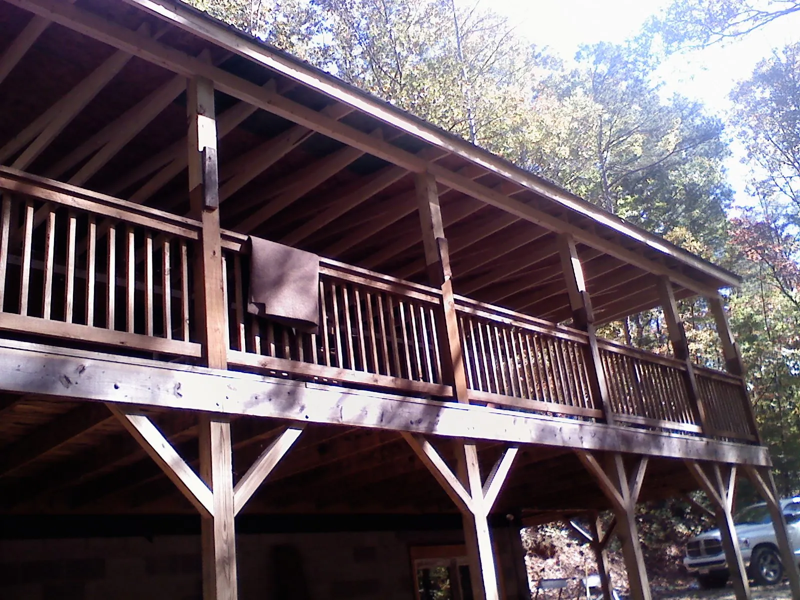 Timber framing under a new elevated porch and deck — Roof Leak Repair in Wurtsboro by Roofing Brothers